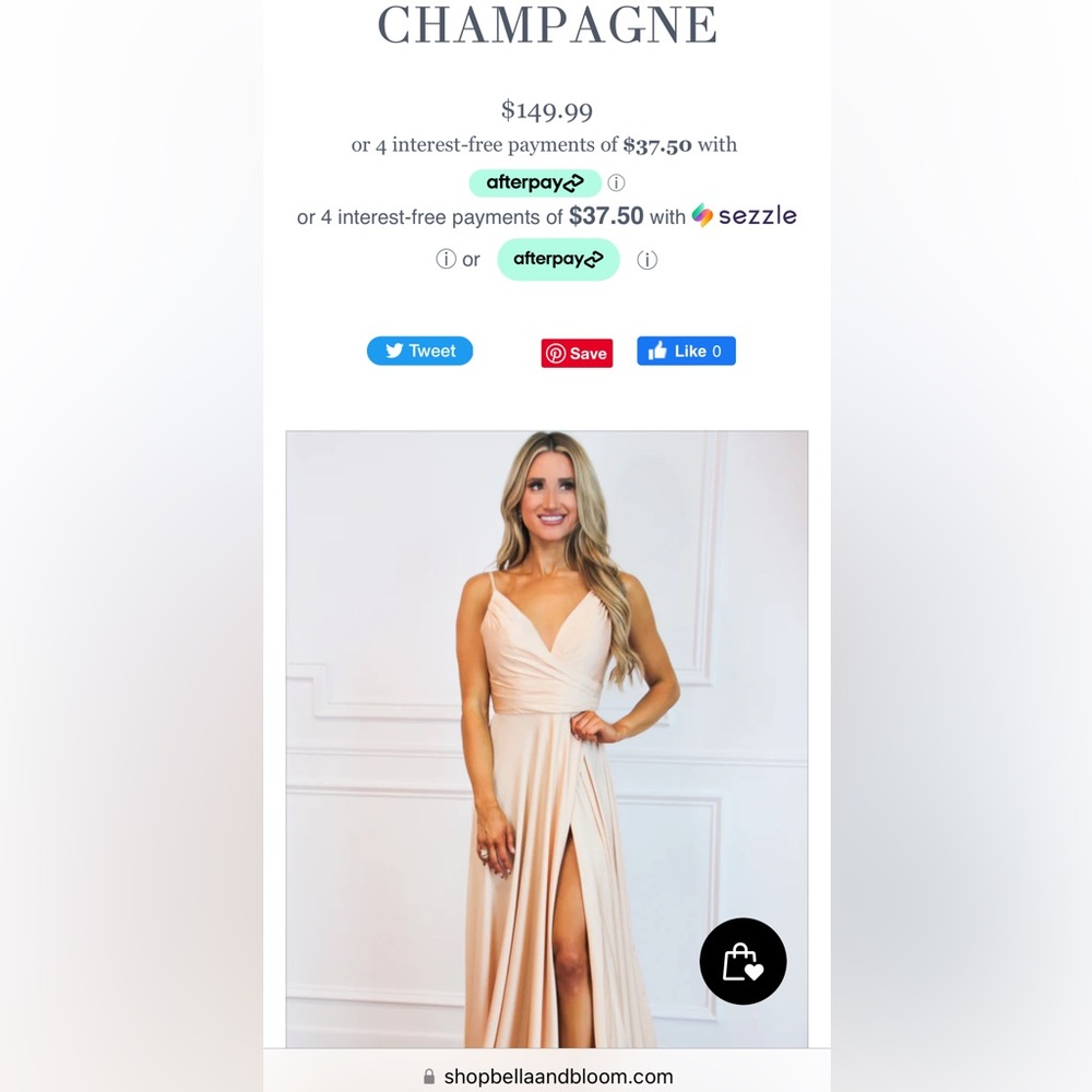 Champagne Bridesmaid Dress